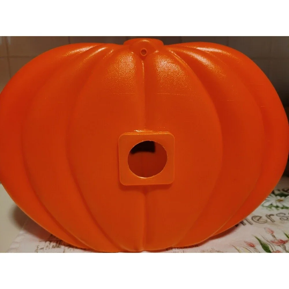 VINTAGE HALLOWEEN BLOW MOLD PUMPKIN JACK O LANTERN LIGHTED HANGING DECOR